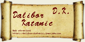 Dalibor Katanić vizit kartica